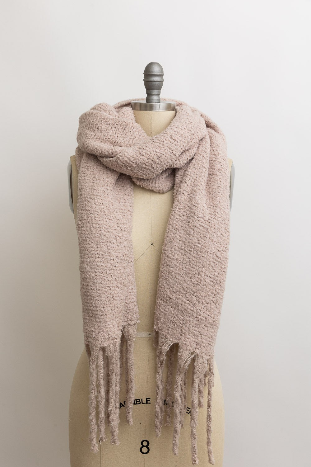 ultra soft knit scarf with tassels