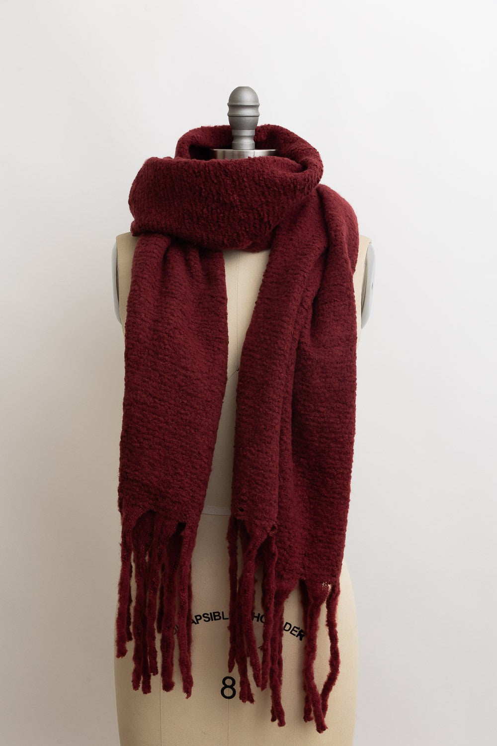 ultra soft knit scarf with tassels