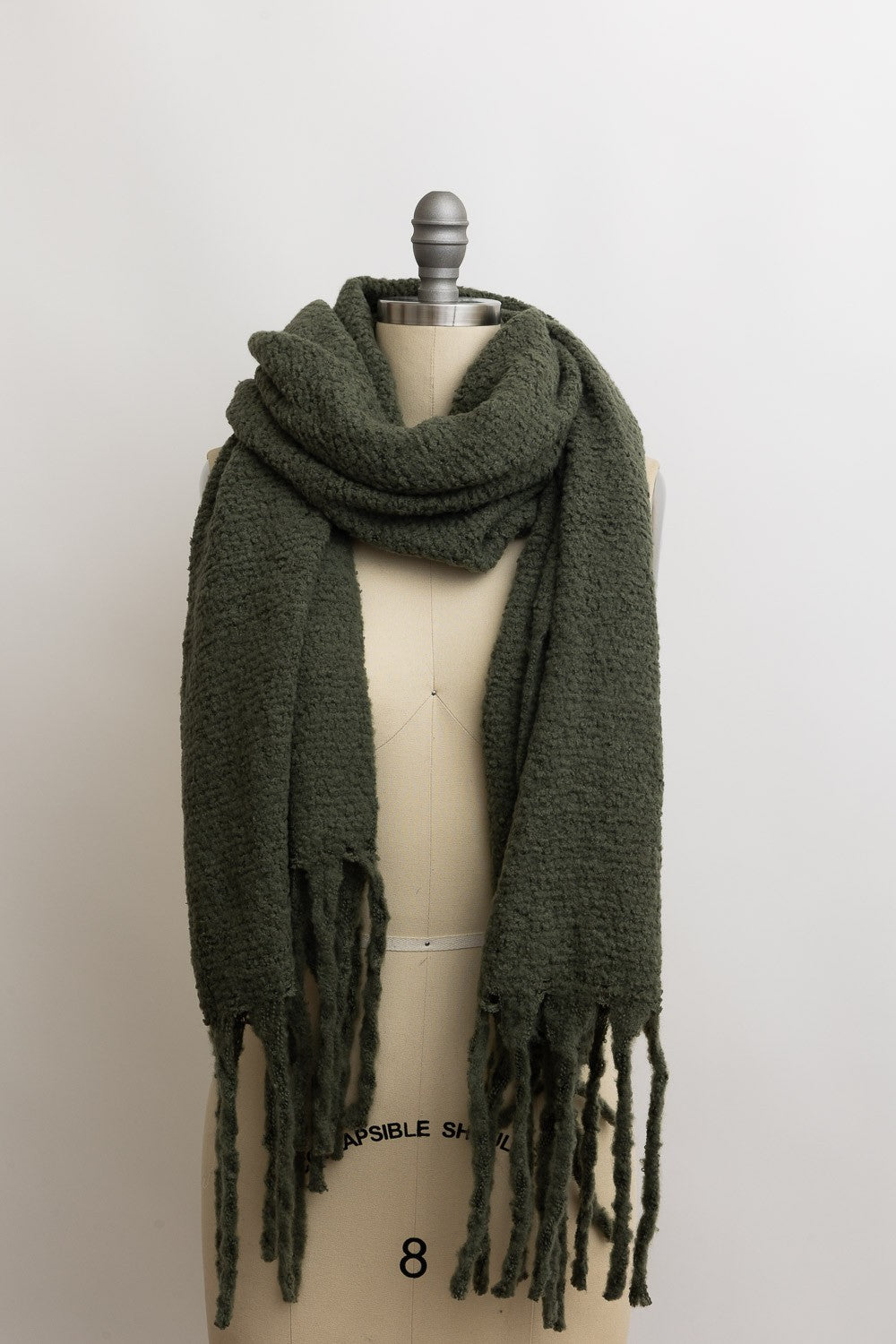 ultra soft knit scarf with tassels