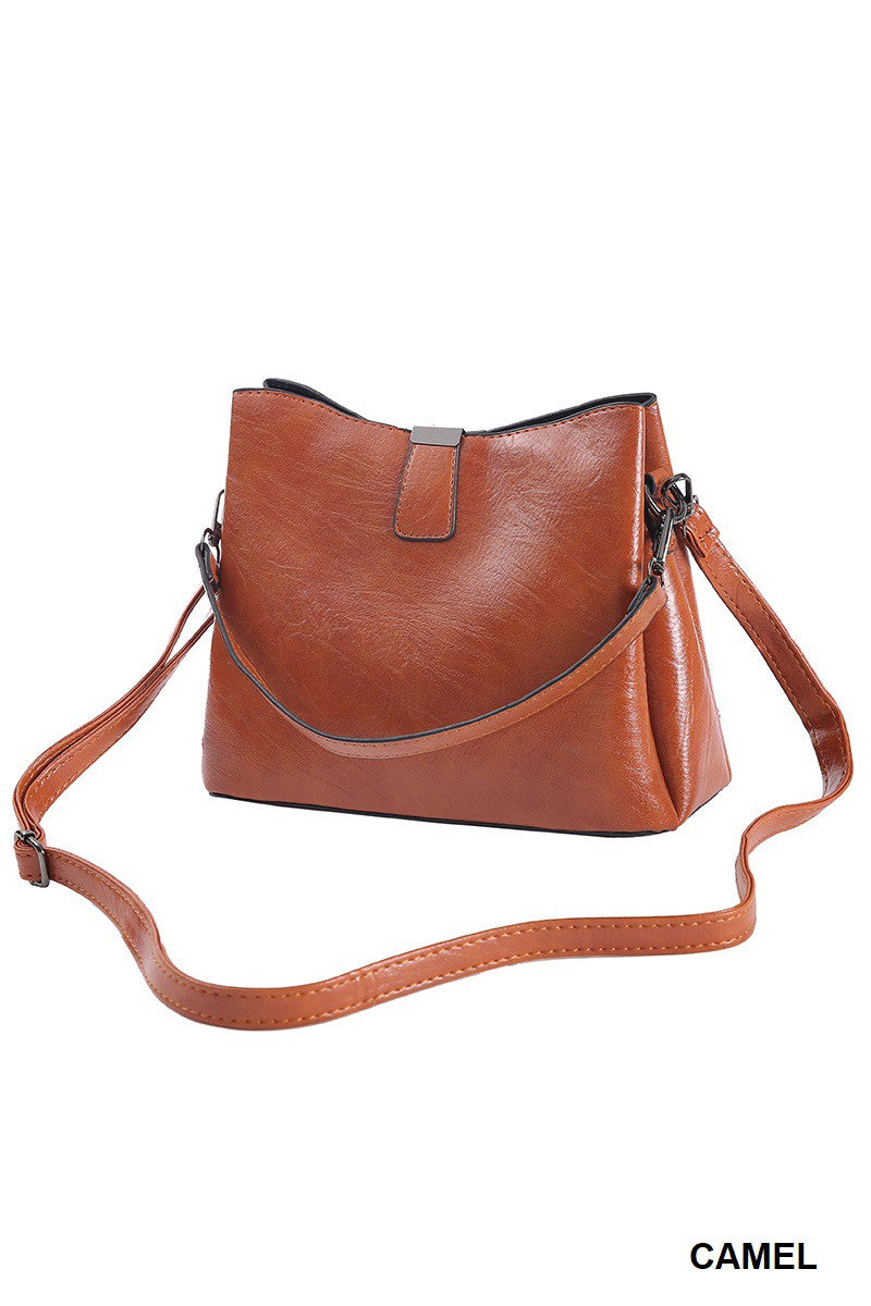 vegan bucket shoulder bag