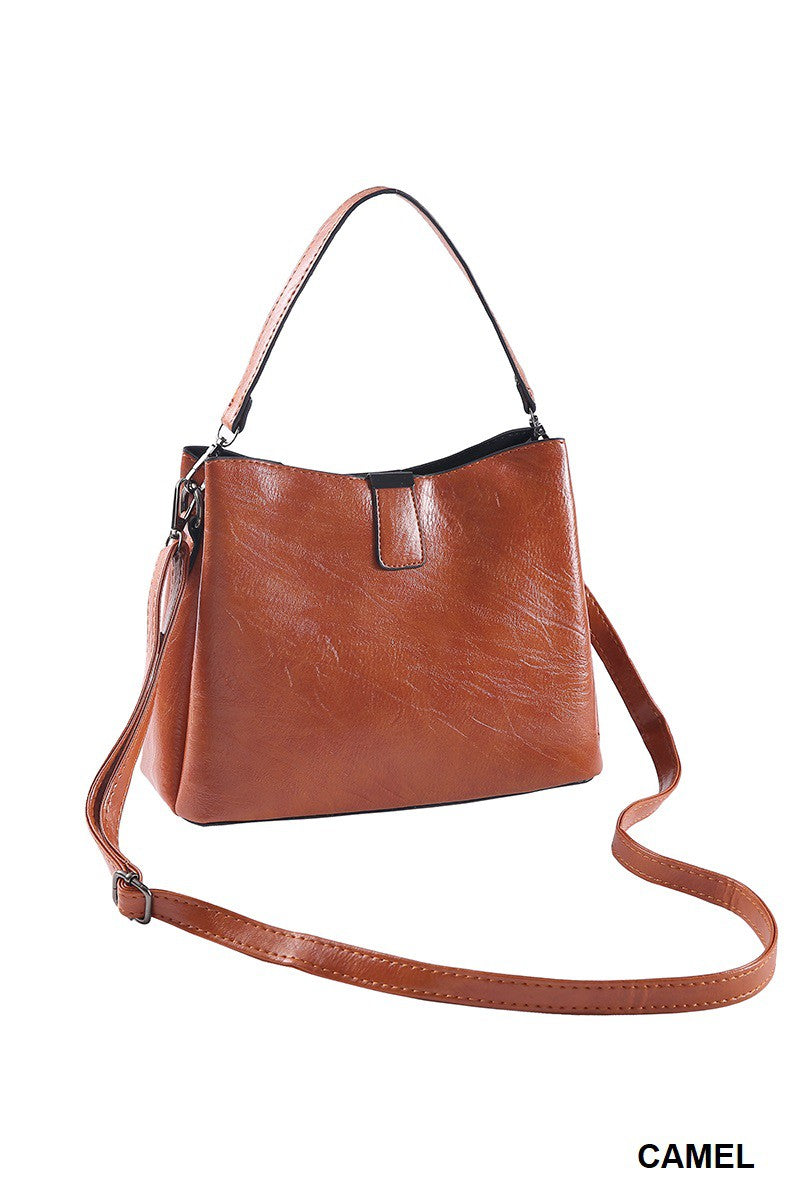 vegan bucket shoulder bag