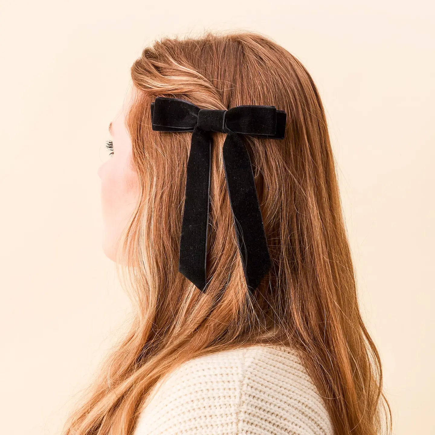 velvet hair bow