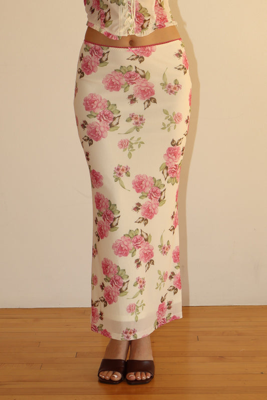 vintage petal maxi skirt