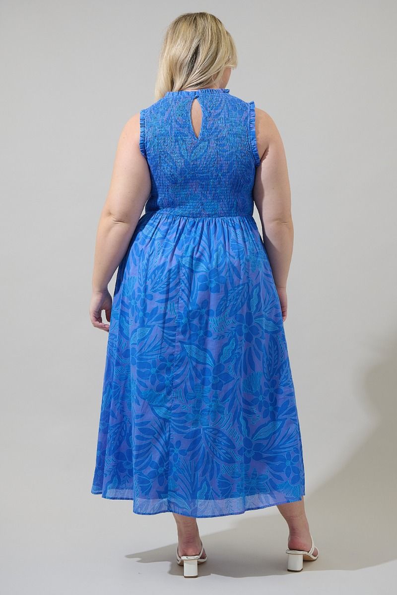 warren smocked sleeveless dress-curvy