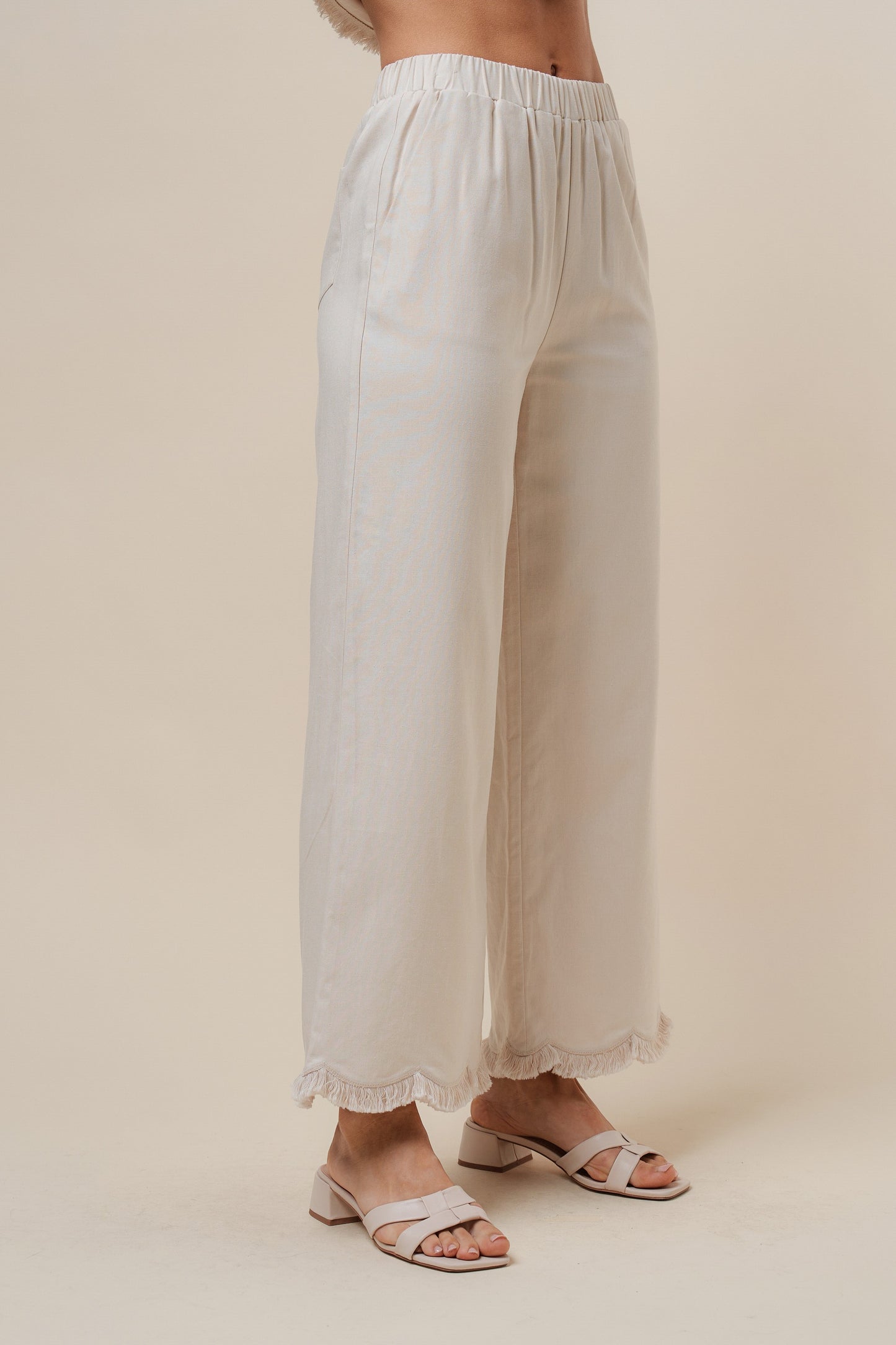 wave hello fringe pants