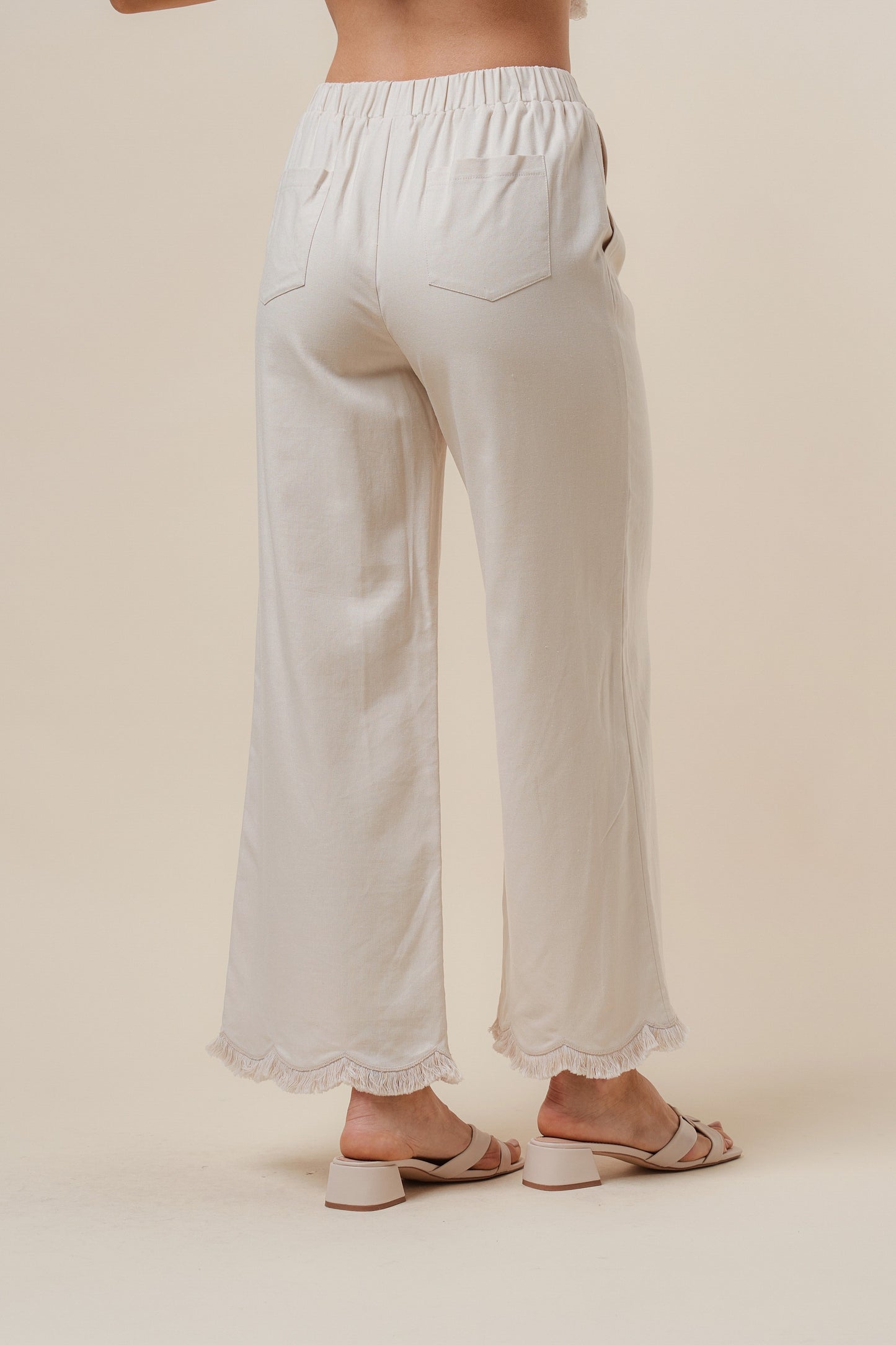 wave hello fringe pants