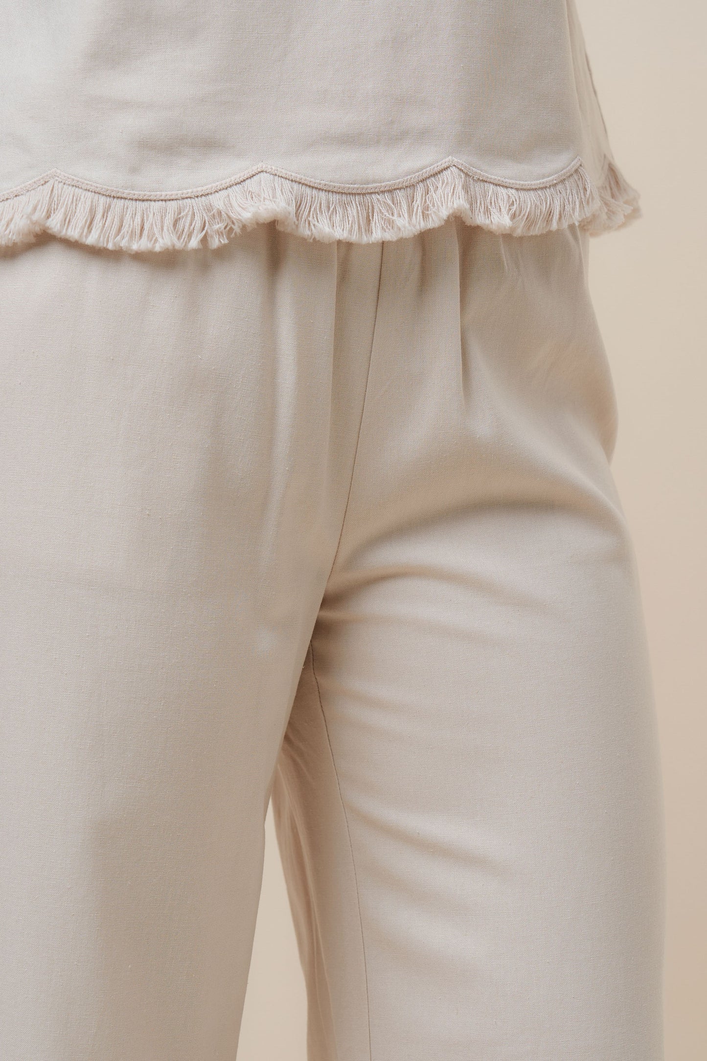 wave hello fringe pants
