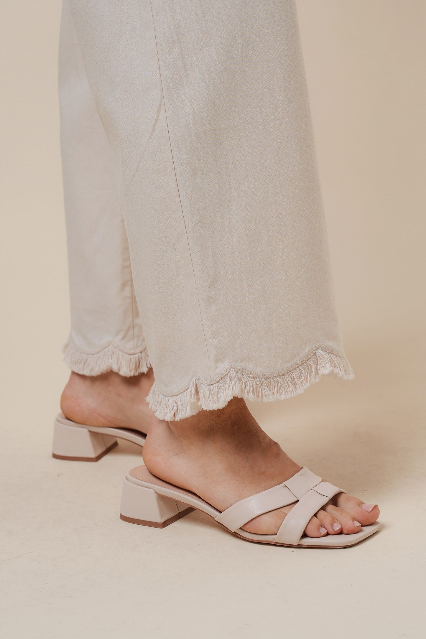 wave hello fringe pants
