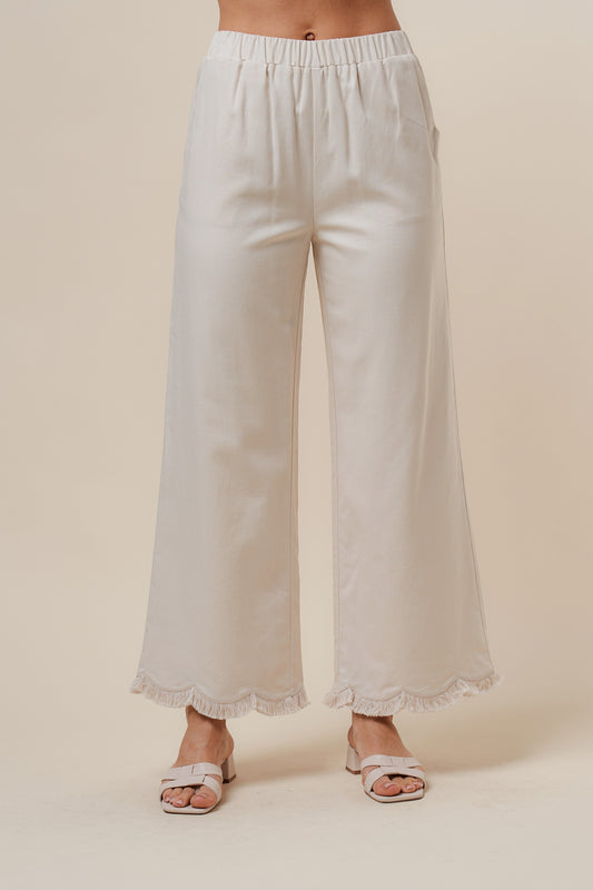 wave hello fringe pants