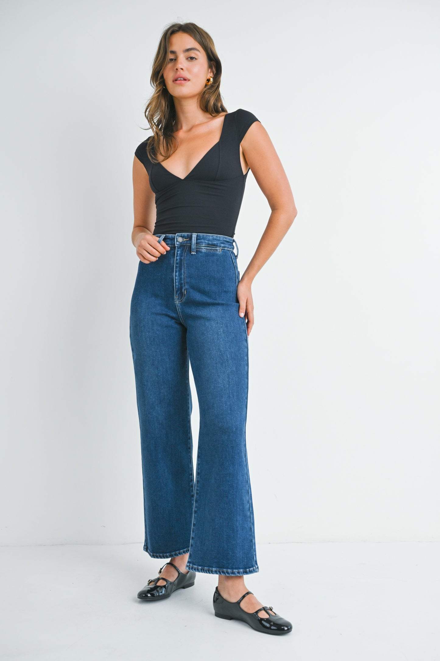 welt pocket wide leg