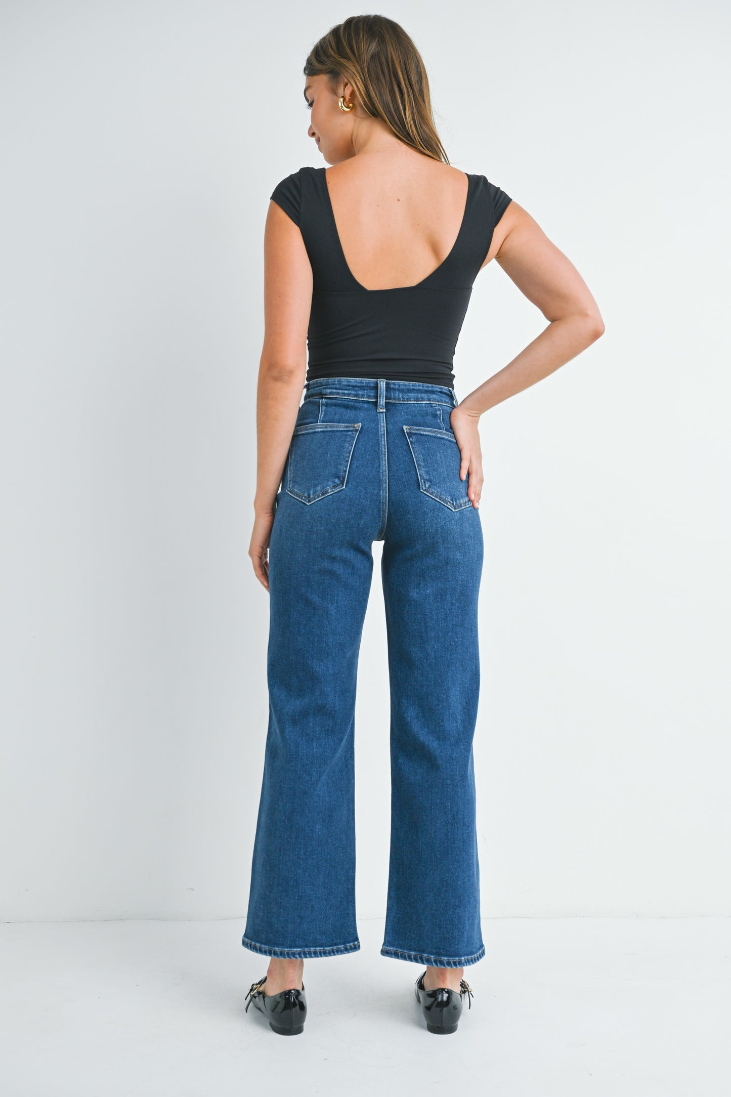 welt pocket wide leg