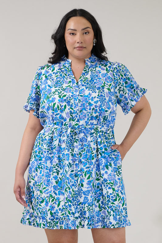 wendie button down mini dress-curvy