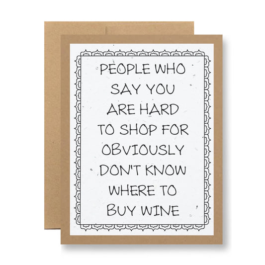 Plantable Seed Paper Greeting Card - ...Where To Buy Wine