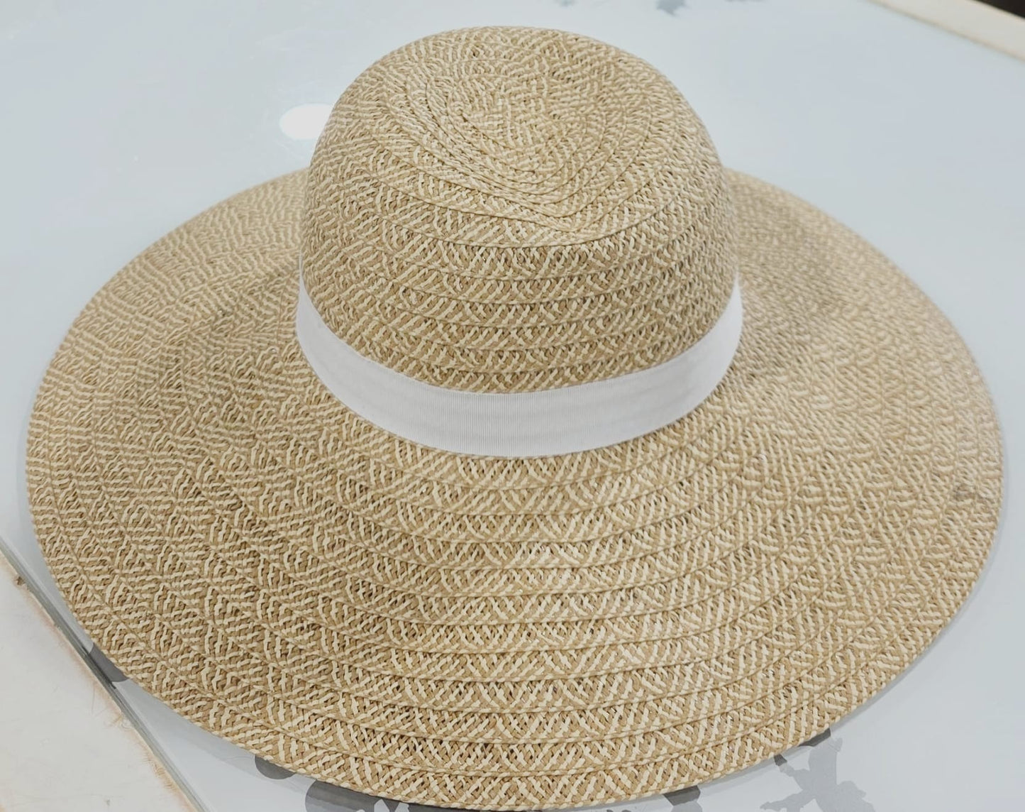 wide brim woven straw hat