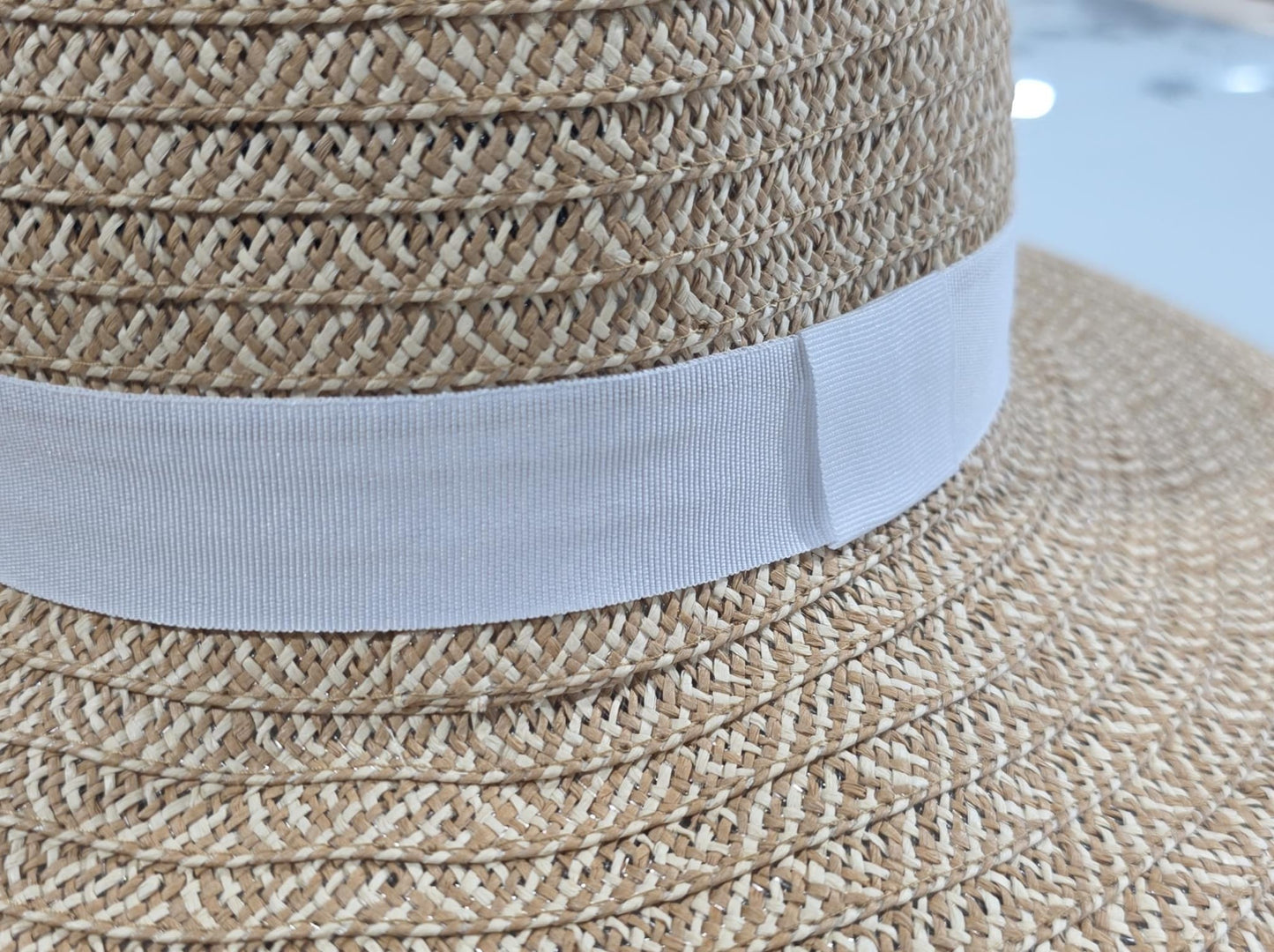 wide brim woven straw hat