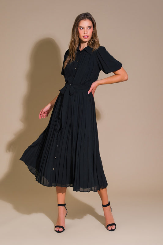 wind blows midi dress