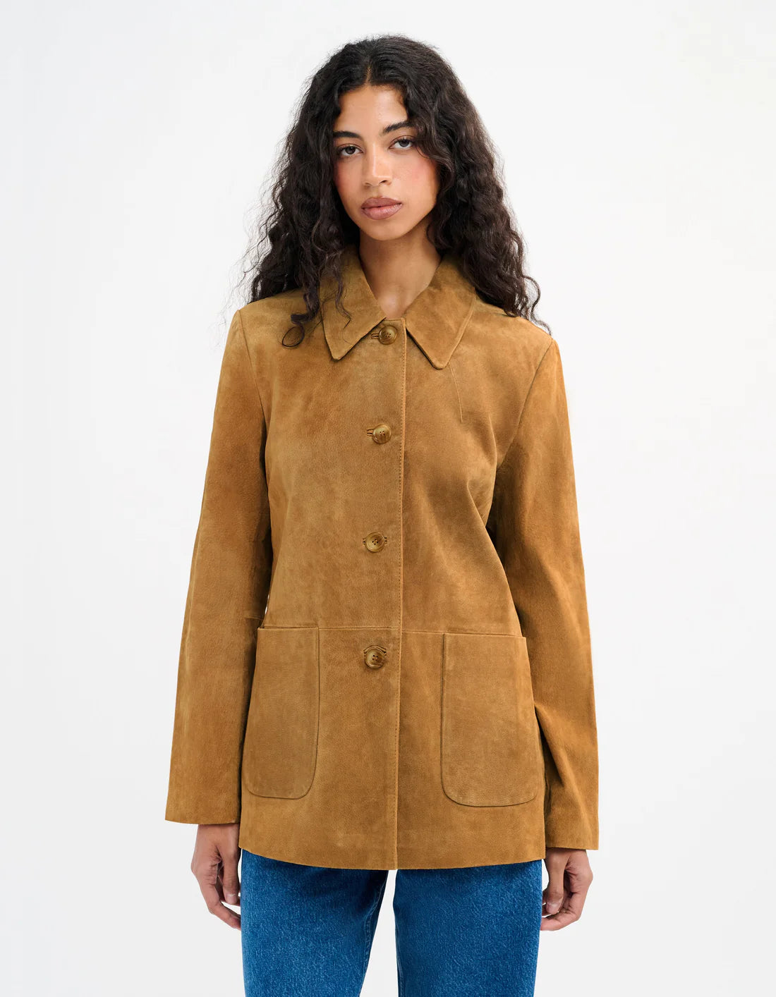 yellowstone jacket-saddle suede
