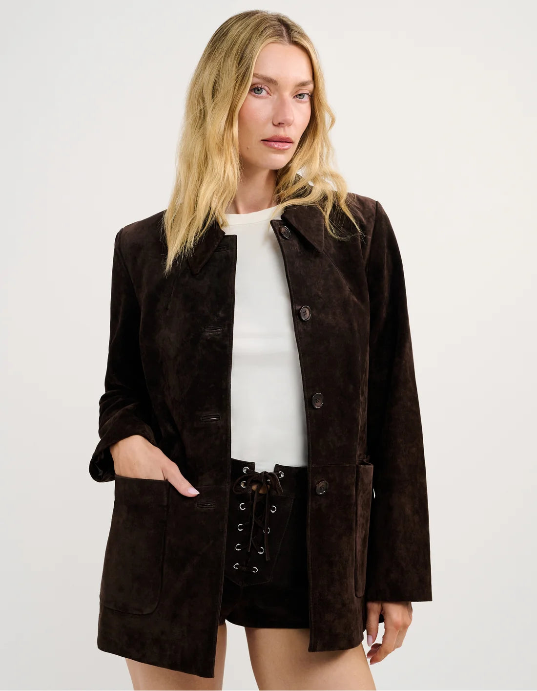 yellowstone jacket-espresso suede