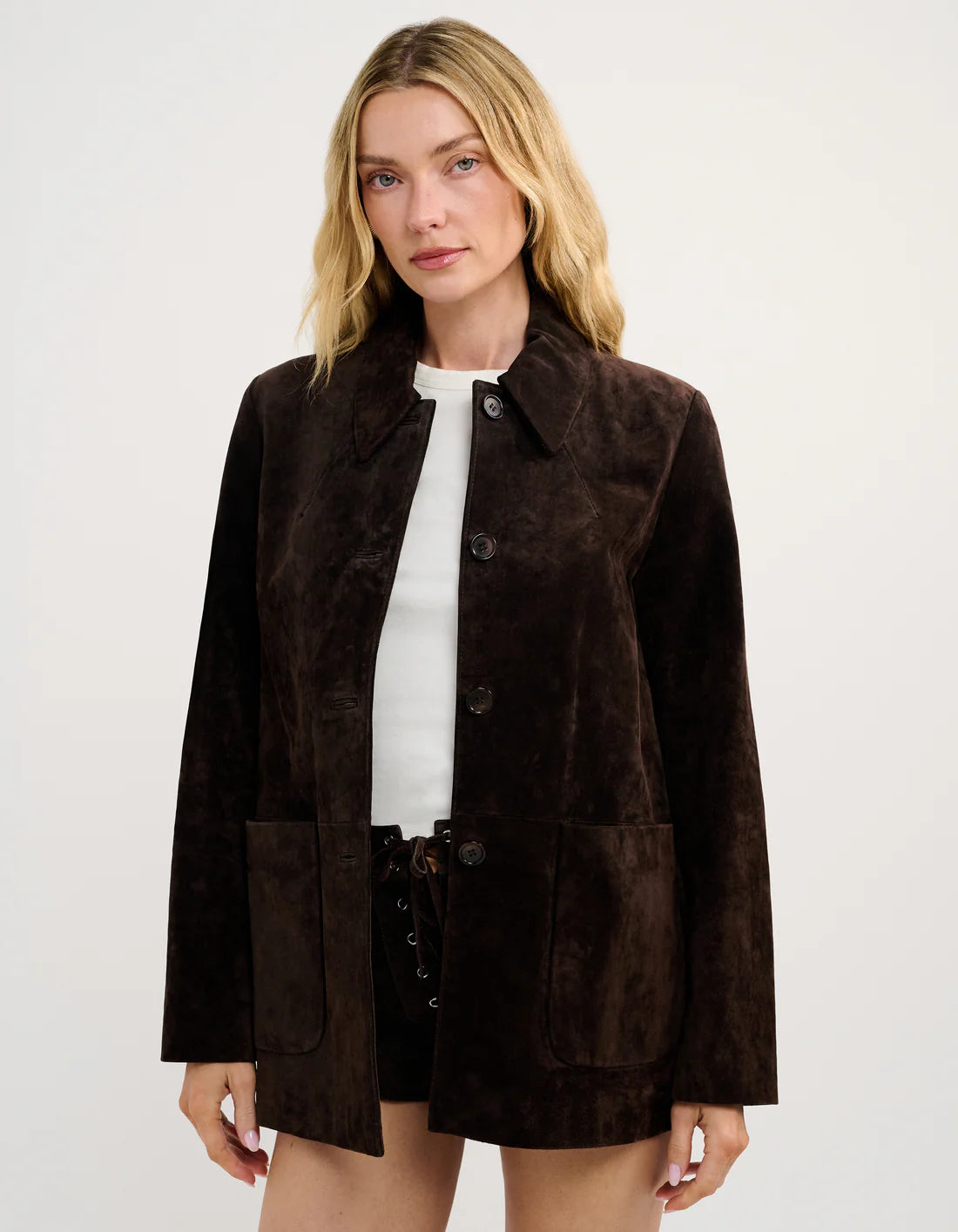 yellowstone jacket-espresso suede