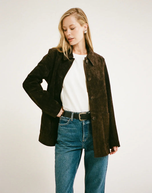 yellowstone jacket-espresso suede