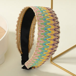 tricolor zigzag headband