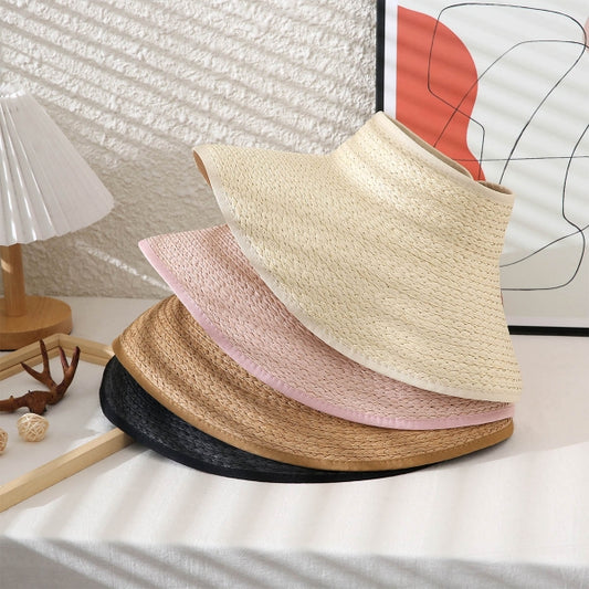 foldable roll-up straw hat