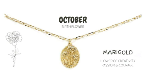 Birth Month Flower Necklace