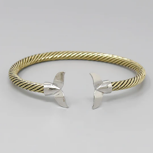 whale tail rope bangle bracelet