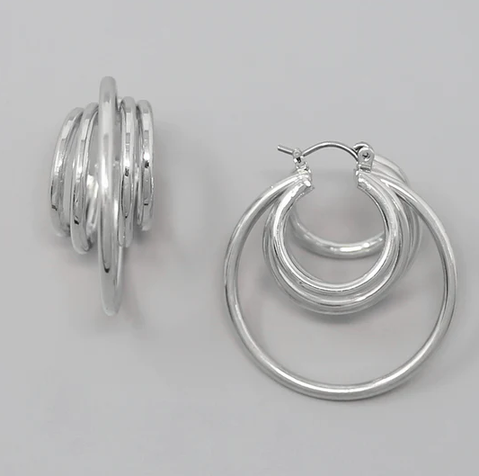 layered multi hoop earrings