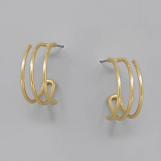 wire metal hoop earrings