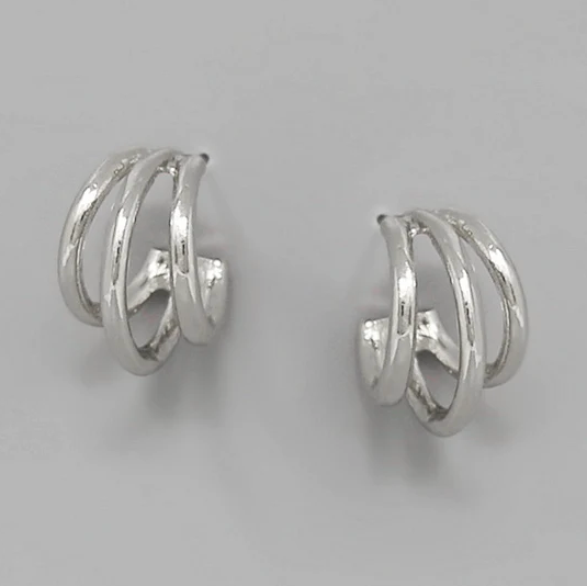 triple hoop earrings