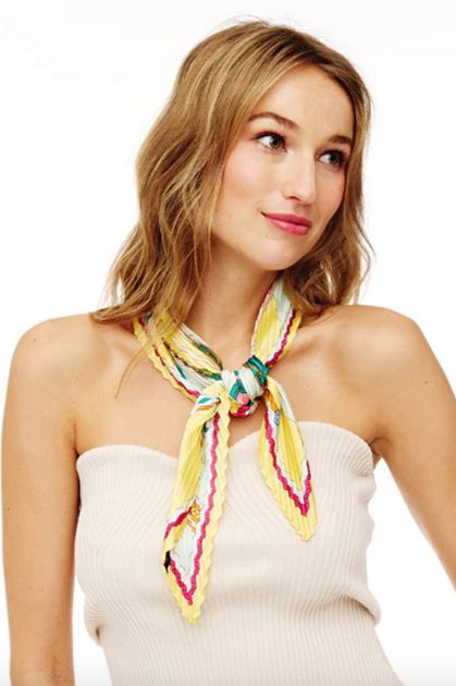 pastel pleated scarf