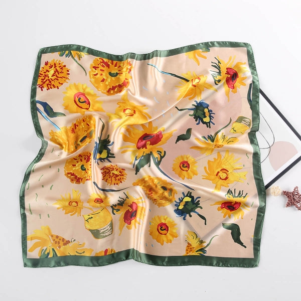 yellow/green floral scarf