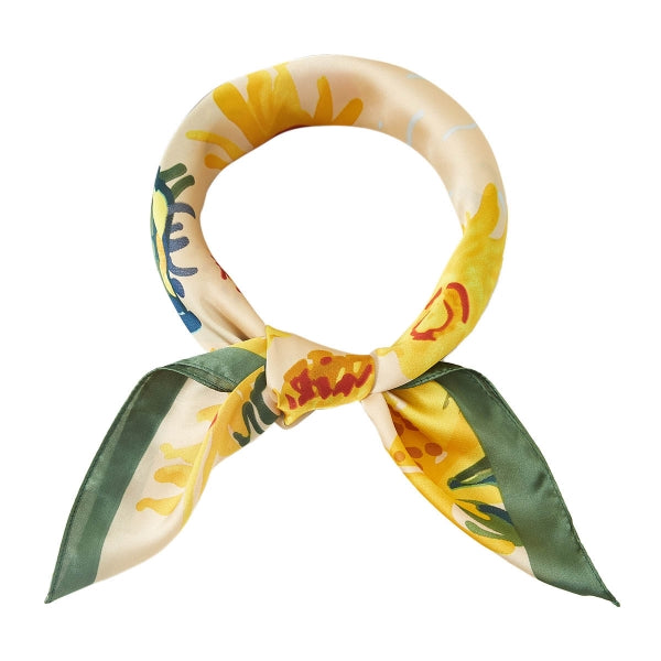 yellow/green floral scarf